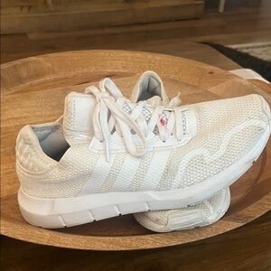 adidas Kids White Mesh Sneakers